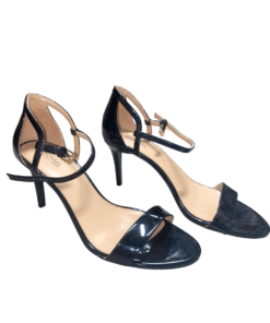 Women’s Michael Kors Black Patent Leather Ankle Strap Heels–Size 8.5